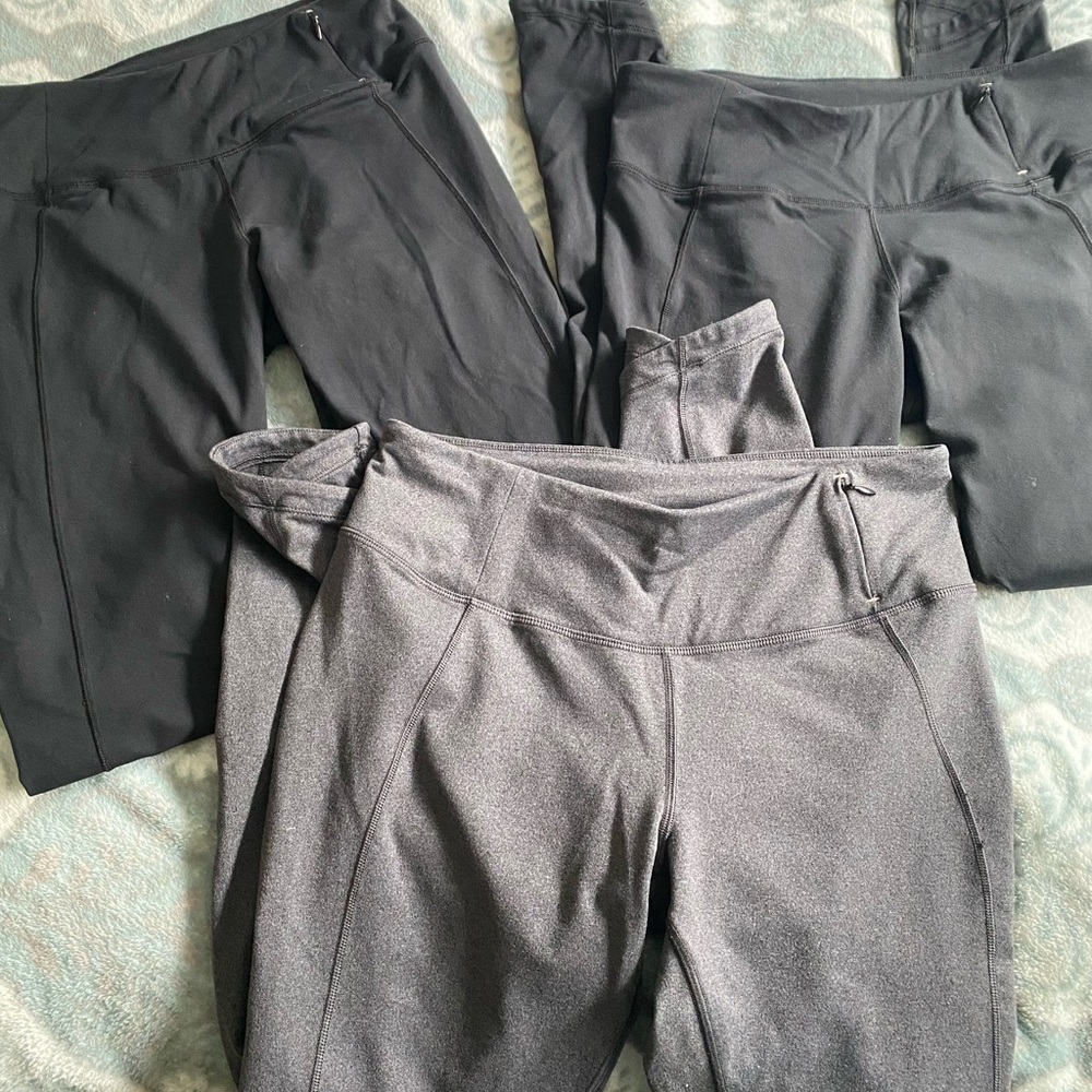 CALIA Black and Gray Leggings Set